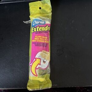 NEW Charmin Toilet Paper Roll Extender Spindle White Plastic Sealed NIP